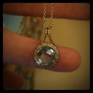 Silver and gemstone necklace